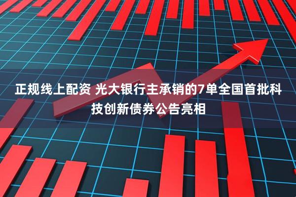 正规线上配资 光大银行主承销的7单全国首批科技创新债券公告亮相